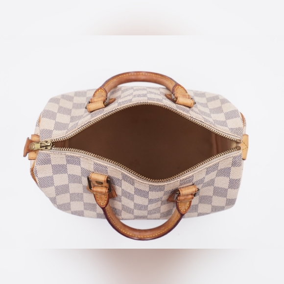CA02 💚 Louis Vuitton Damier Azur Speedy 25 Handbag - Picture 14 of 15